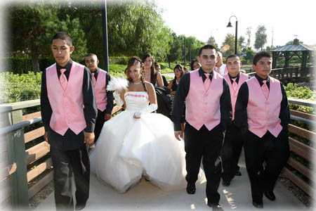 Quinceanera group at park