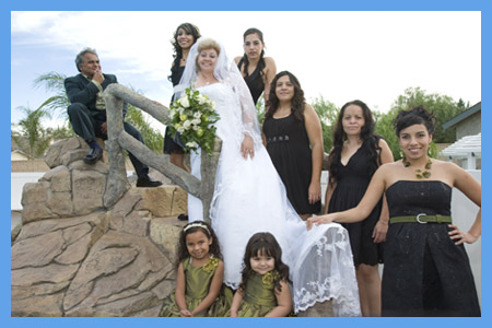 Wedding Party on bridge