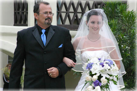 Bride on father's arm